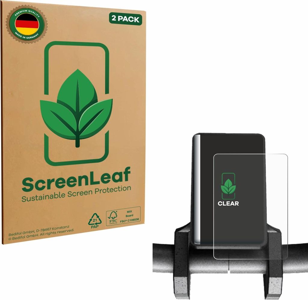 2x ScreenLeaf Schutzfolie für Joyor S10-S V2 nachhaltiger Displayschutz Display Schutz Folie Klar Transparent