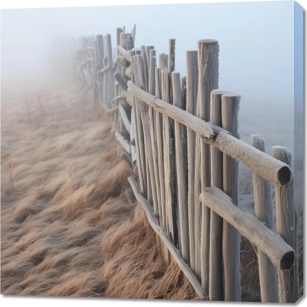 Décoration murale Brouillard au-dessus des dunes, grand format 90cm