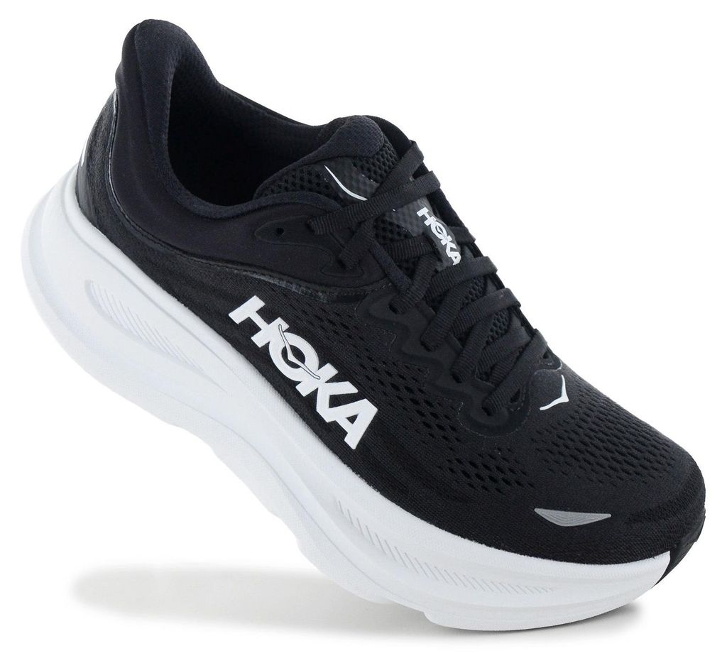 HOKA Bondi 9 W - Damen Laufschuhe Running Schuhe Schwarz 1162012-BWHT , EU 41 1/3 US 9