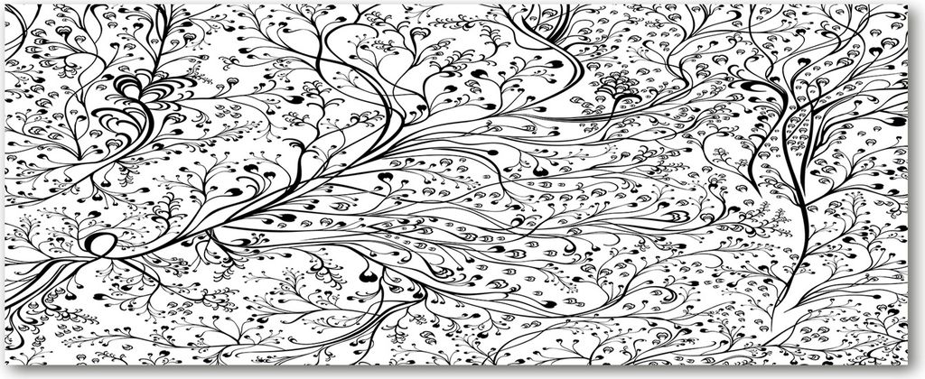 Tulup Küchenrückwand Spritzschutz aus Glas -125x50 -Spritzschutz auf gehärtetes Glas Deko Kunst Verflochtene Zweige