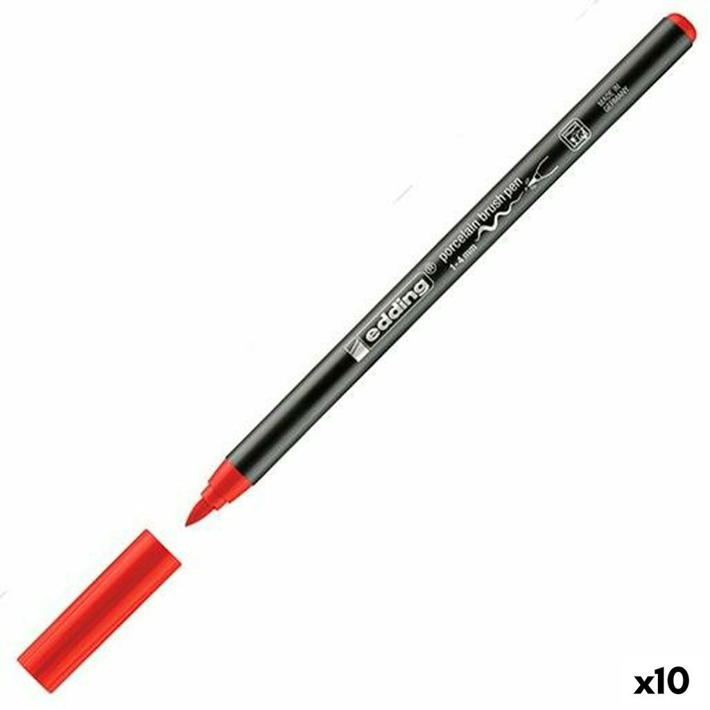 Edding 4200 Rote Pinselmarker (10 St.) Produktbild 
