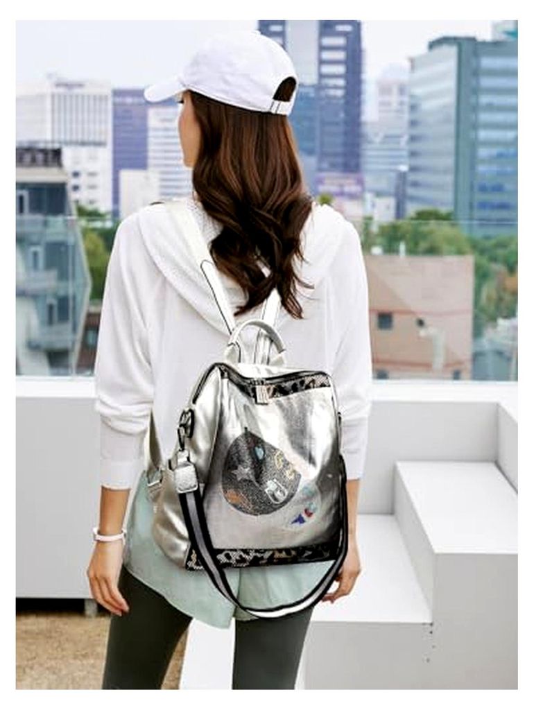 Frauen Rucksack, weiches Leder Mode Reisetasche, große Kapazität Rucksack, lässigen Stil, geeignet für die Schule, Einkaufen und Ausgehen.