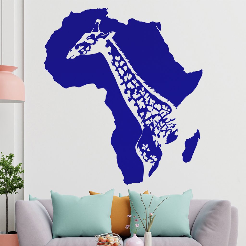 KIWISTAR Giraffe Afrika Silhouette Umriss Wandtattoo in 6 Größen - Wandaufkleber Wall Sticker - Dekoration, Küche, Wohnzimmer, Schlafzimmer, Bad...