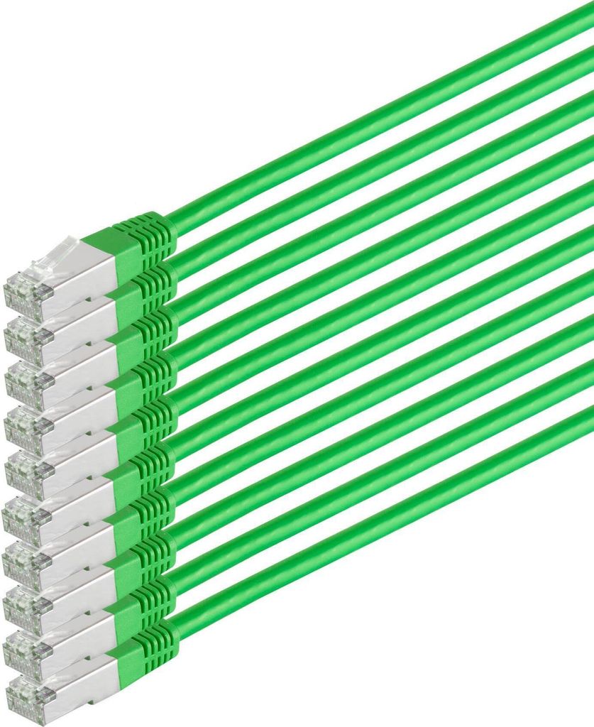 Patchkabel cat 6 S/FTP PIMF HF VE10 grün 0,25m