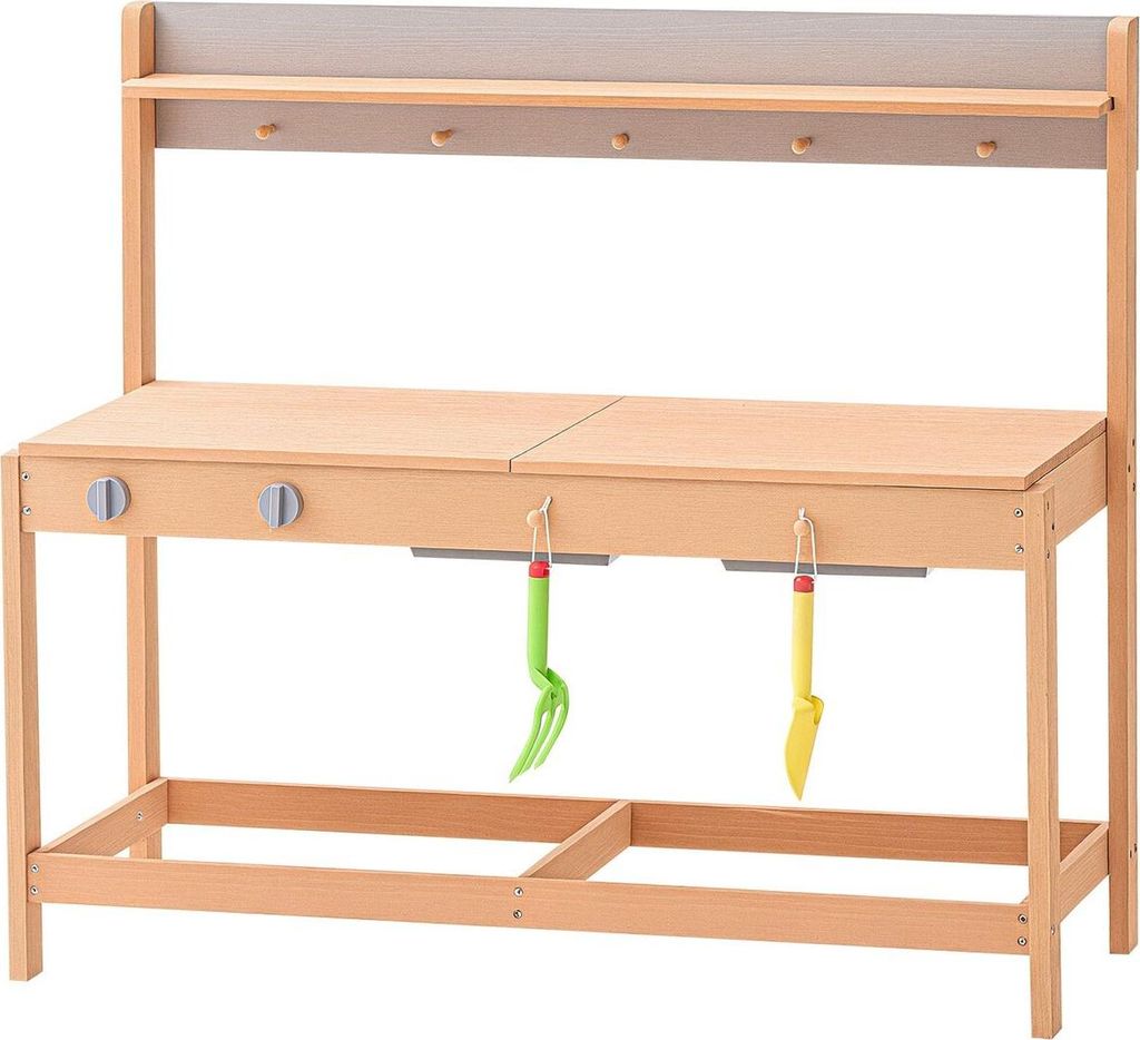 Wooden Mud Kitchen Outdoor Toy Play Kitchen Set for Kids Pretend Playset