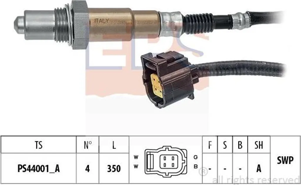 Sonde Lambda EPS 1 998 236 pour Voyager et Wrangler - OE 56029084AA