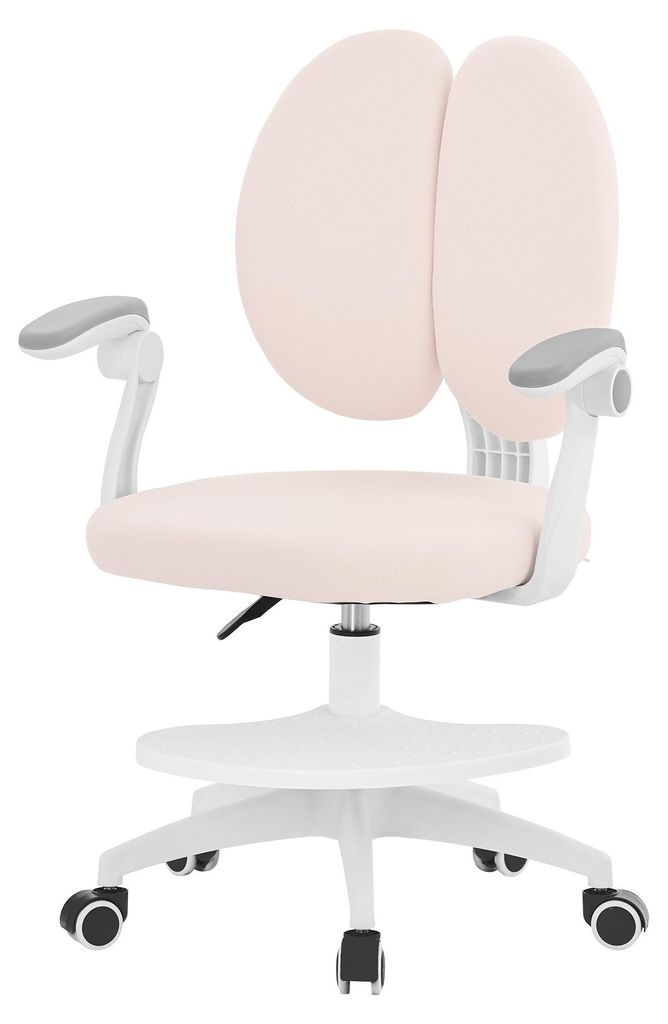 ML-Design Kinderschreibtischstuhl ergonomisch, 95-107 cm, Beige, 360° Drehbarer Schreibtischstuhl Kinder, Höhenverstellbarer Jungendstuhl Kinders...
