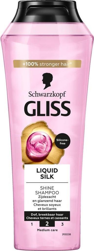 Gliss Shampoo – Liquid Silk – Für glänzendes und seidiges Haar – 250 ml - 1 Stück