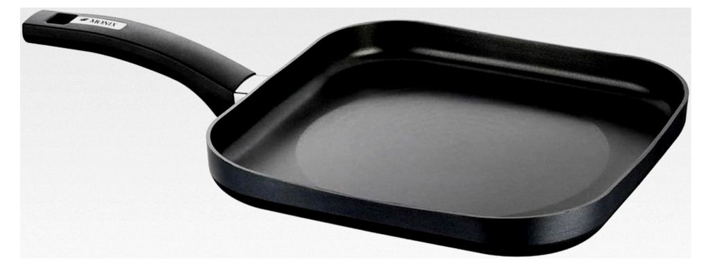 Resistent Plus | 28 cm flacher quadratischer Aluminiumgrill mit Antihaftbeschichtung