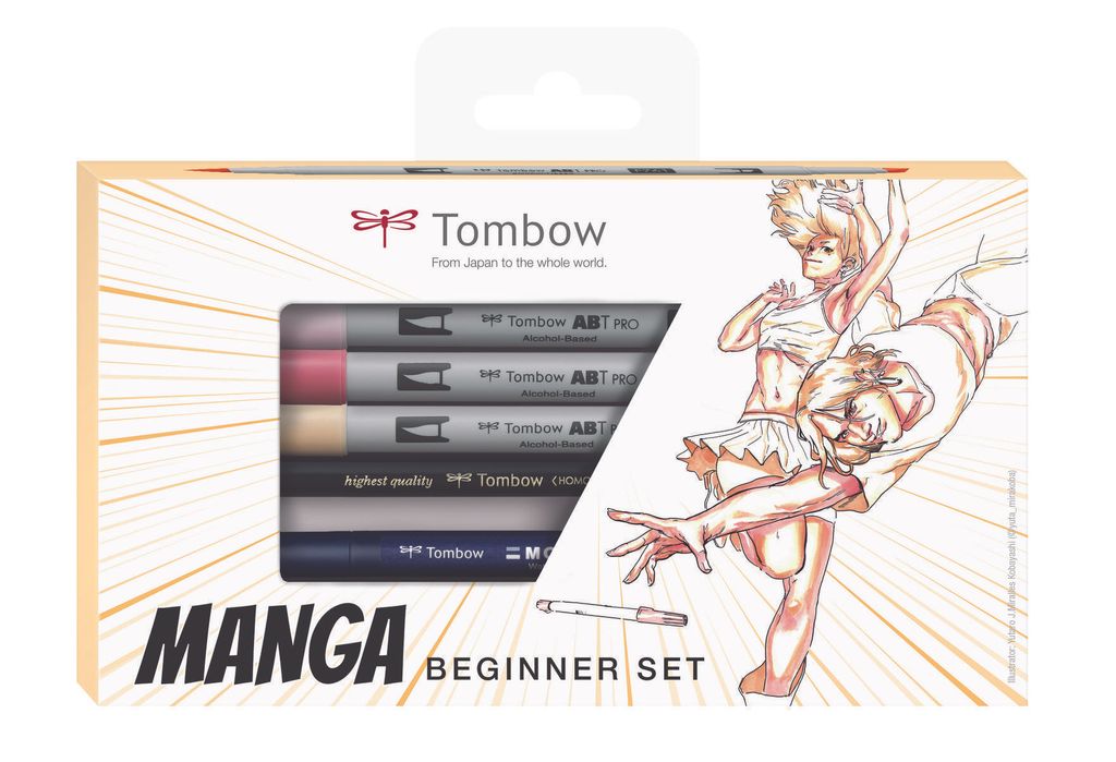 Tombow Manga Zeichen-Set für Einsteiger - Komplettset Marker und Bleistifte