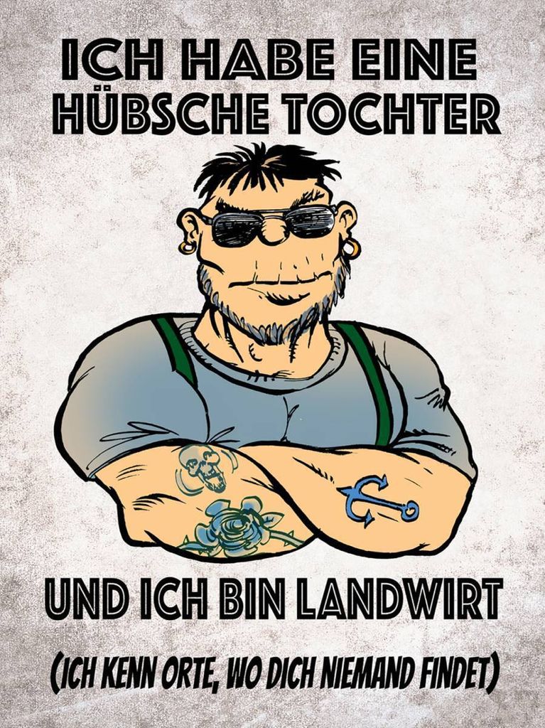 vianmo Holzschild 40x30 cm ich habe eine hübsche Tochter