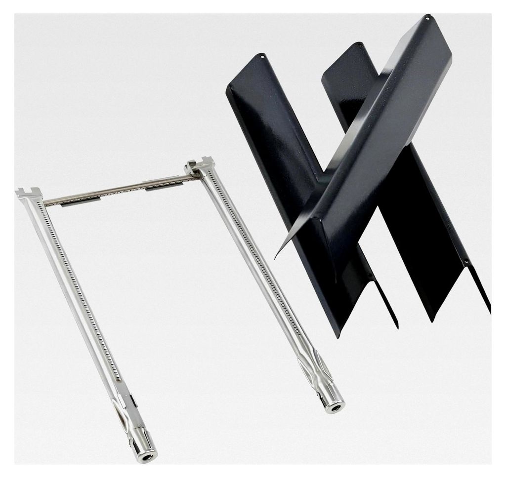 38,9 cm Flavorizer Bars & Grillbrennerrohr, Ersatz für Weber Spirit I & II 200 Serie mit Frontbedienfeld, Spirit E210, E220, S210, S220 Grillteil-Kit