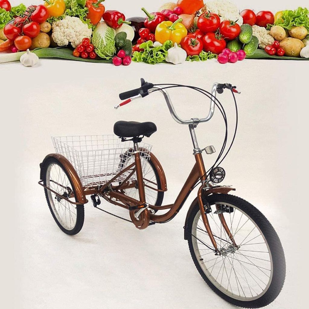 Dospělá tříkolka 24 palců 6 Speed Senior Adult Tricycle Obrázek produktu 8