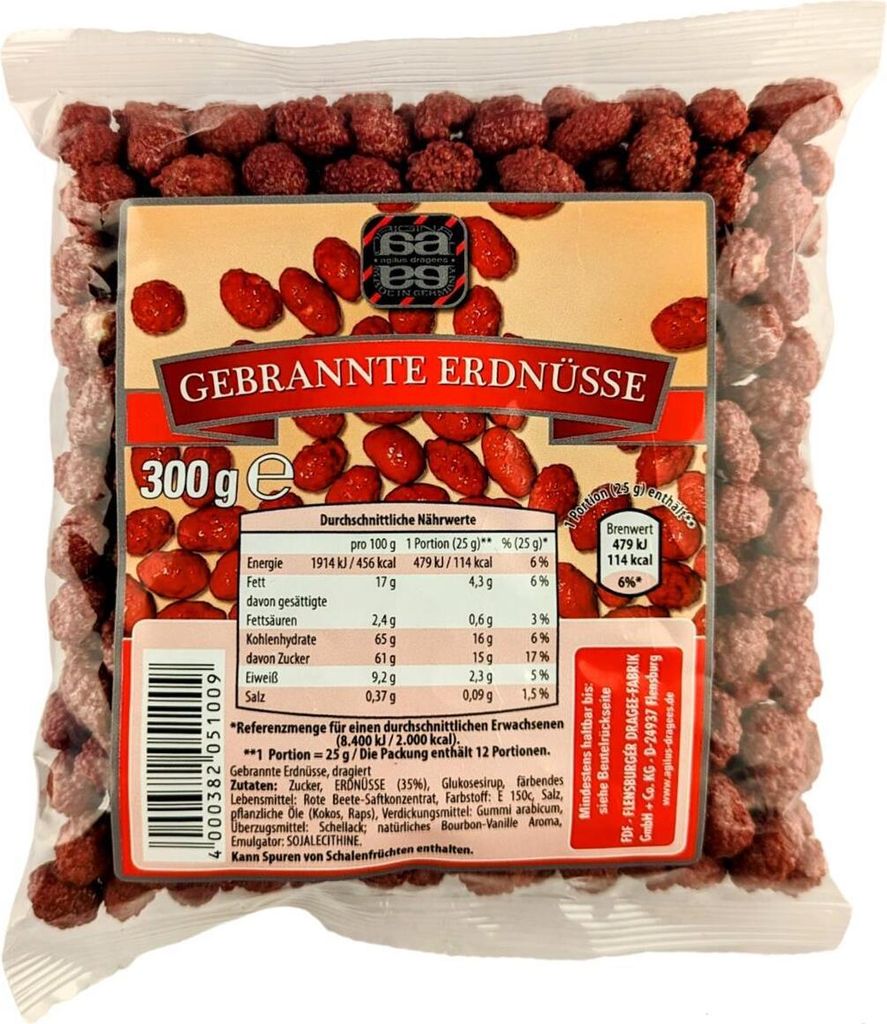 agilus dragees Gebrannte Erdnüsse dragiert 300g Produktbild 