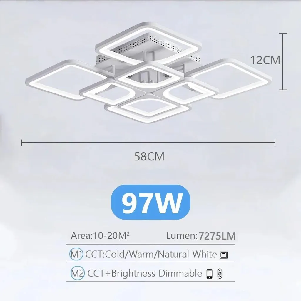 Plafonnier LED Confort Oculaire avec Variateur RC-a et Application Connectée