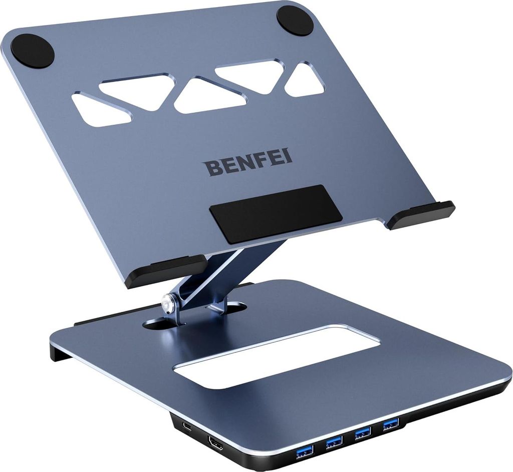 BENFEI Laptop-Ständer & -halterungen Laptop Ständer mit USB C 6in1 Dockingstation