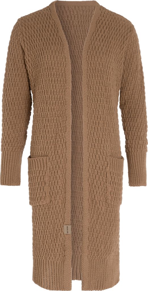 Knit Factory Jaida Lange Strickjacke - Nude - 36/38