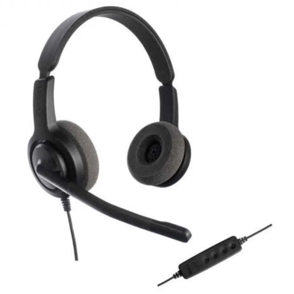 Casque audio USB filaire Axtel AXH-V28UCD avec micro antibruit Pro