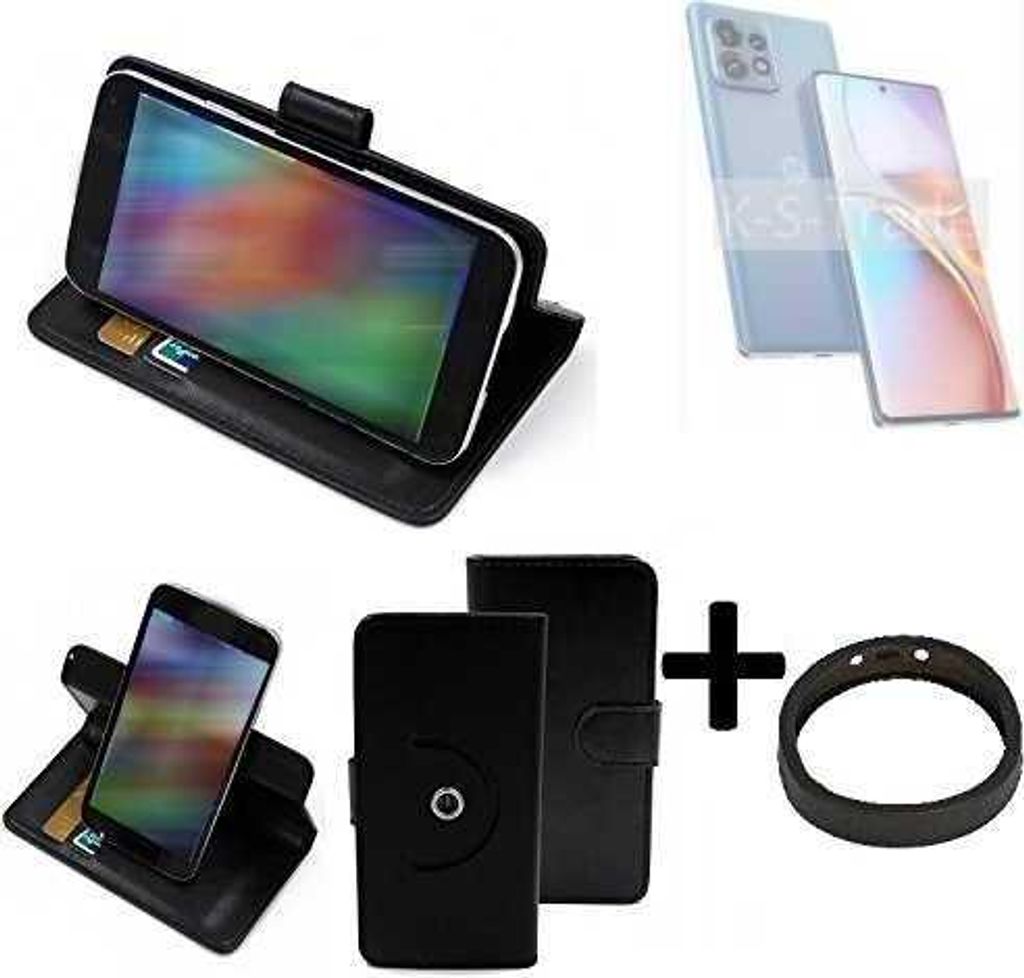 K-S-Trade Case Schutz Hülle kompatibel mit Motorola Edge 40 Pro + Bumper Handy Hülle Flipcase Smartphone Cover Handy Schutz Tasche Walletcase