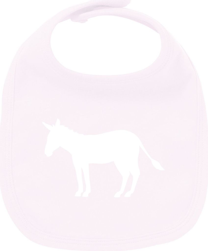 Huuraa Unisex Babylatz Esel Silhouette Geschenk Babypink Baumwolle Esel Mitbringsel