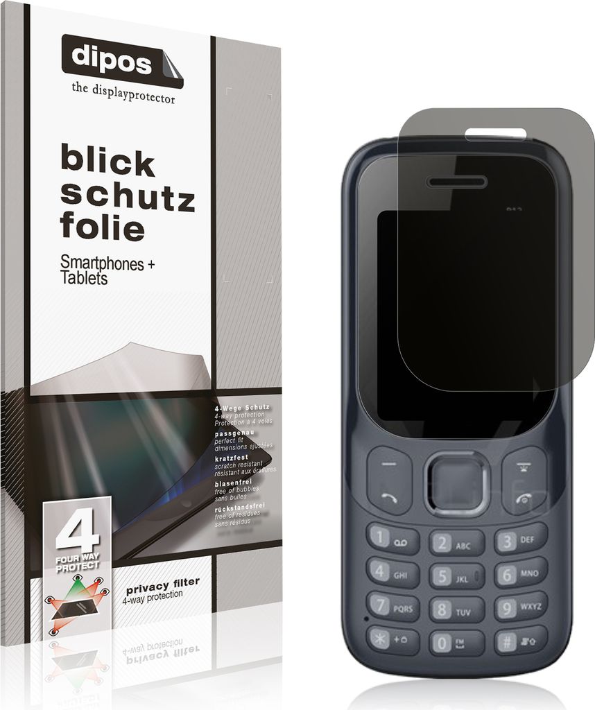 Blickschutzfolie für Benco P12 matt Schutzfolie Folie Display Schutz dipos