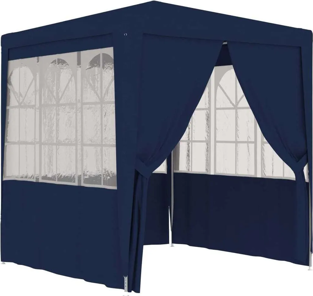 Tenda Professionale per Feste 2x2 Blu - Gazebo con Pareti 90 g/m²