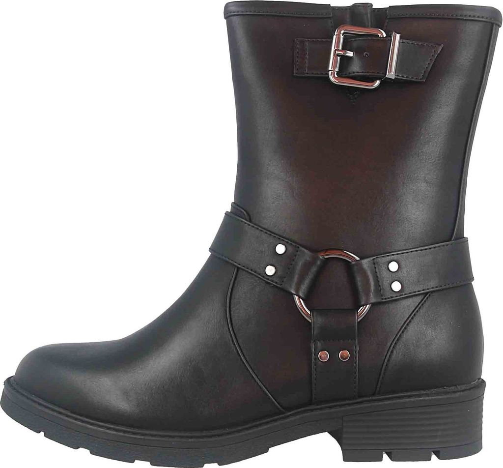 Fitters Footwear Elli Stiefel in Übergrößen Schwarz 2AA0381302 Black Polyurethangroße Damenschuhe