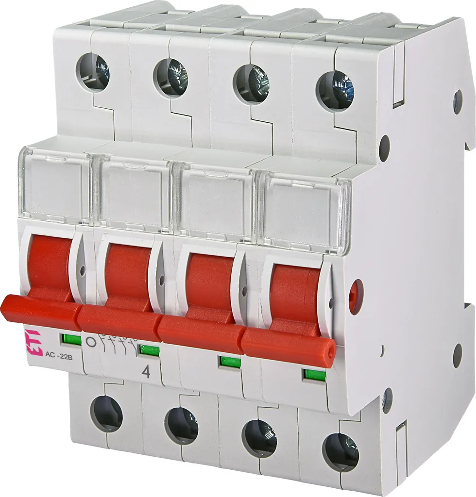 Sectionneur pour installation triphasée 63A 400V rail DIN 4P