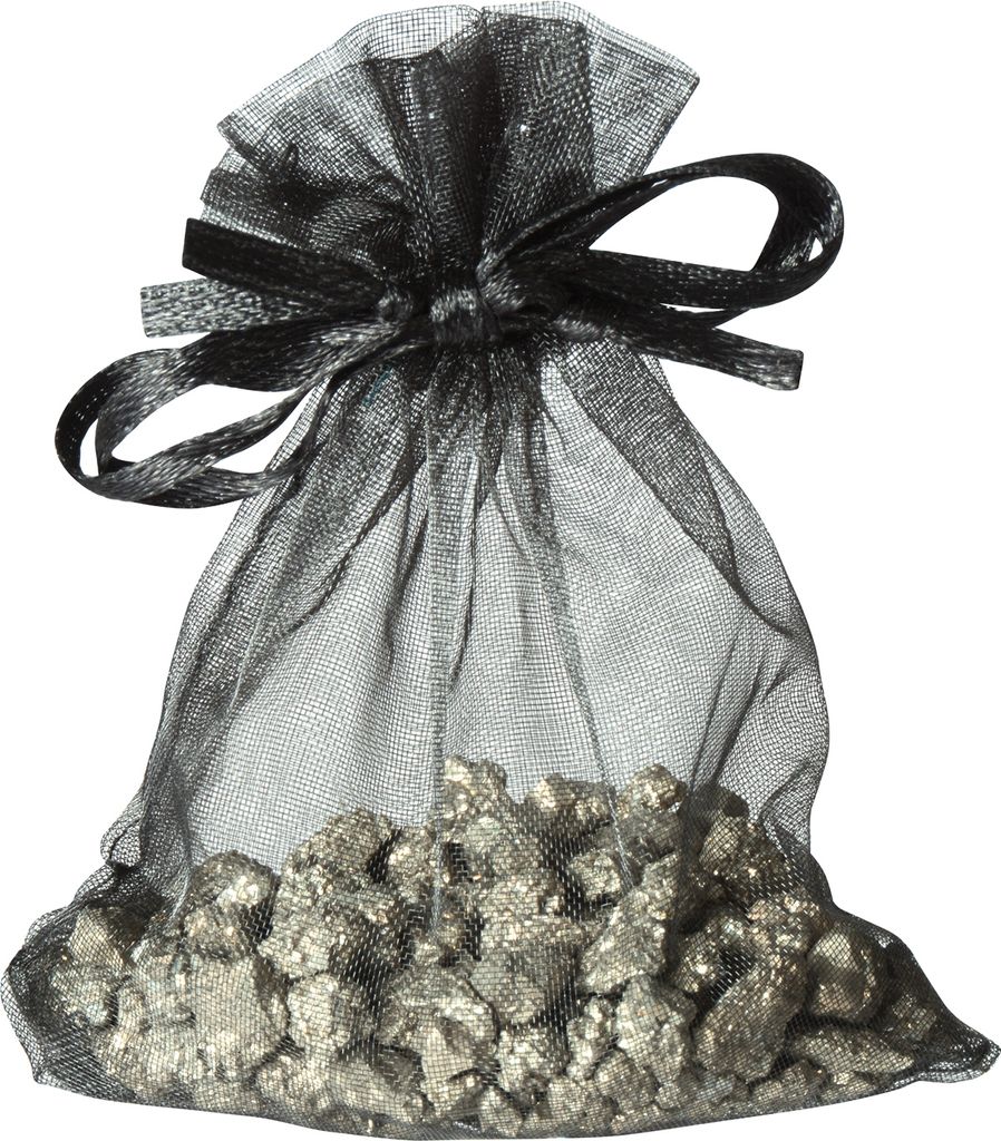 EDUPLAY 130307 Katzengold Pyrit im Organzabeutel (Mitgebsel), natur