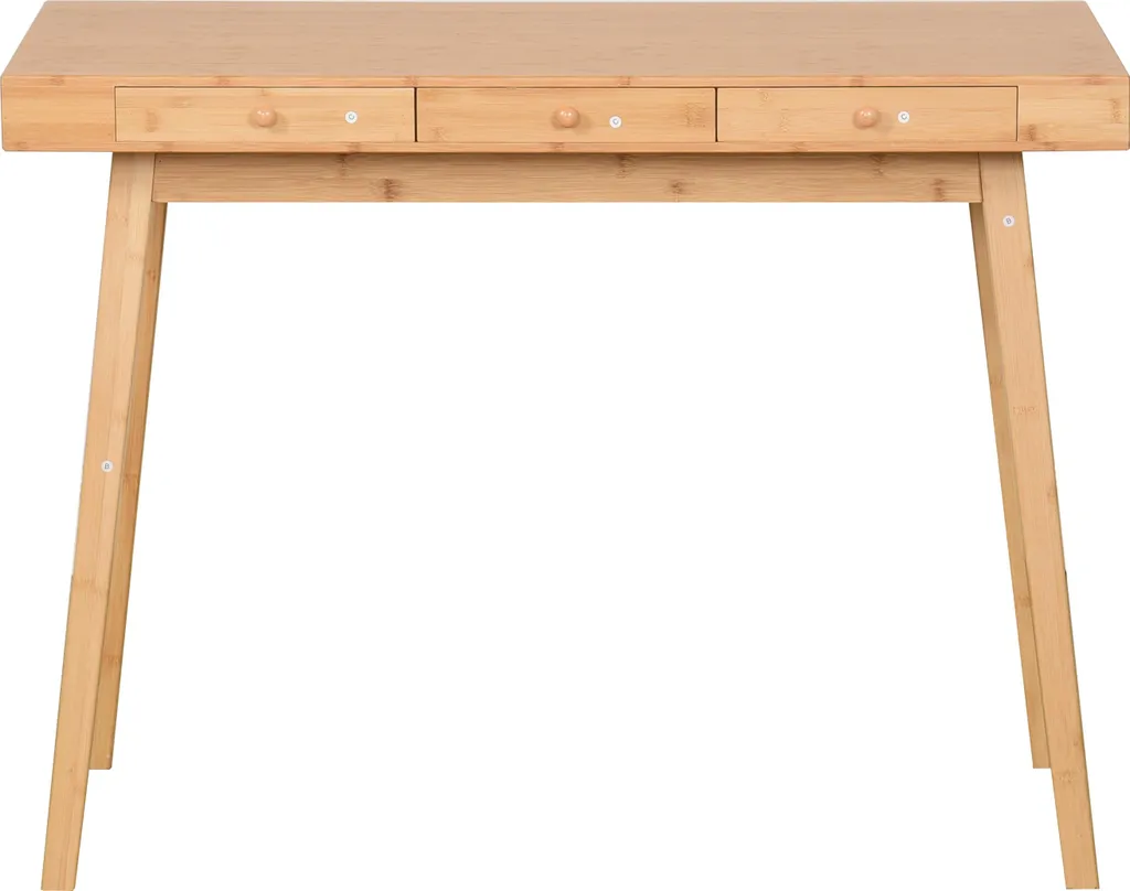 Scrivania Ufficio Casa Bambù Naturale 100cm - Organizza il Lavoro