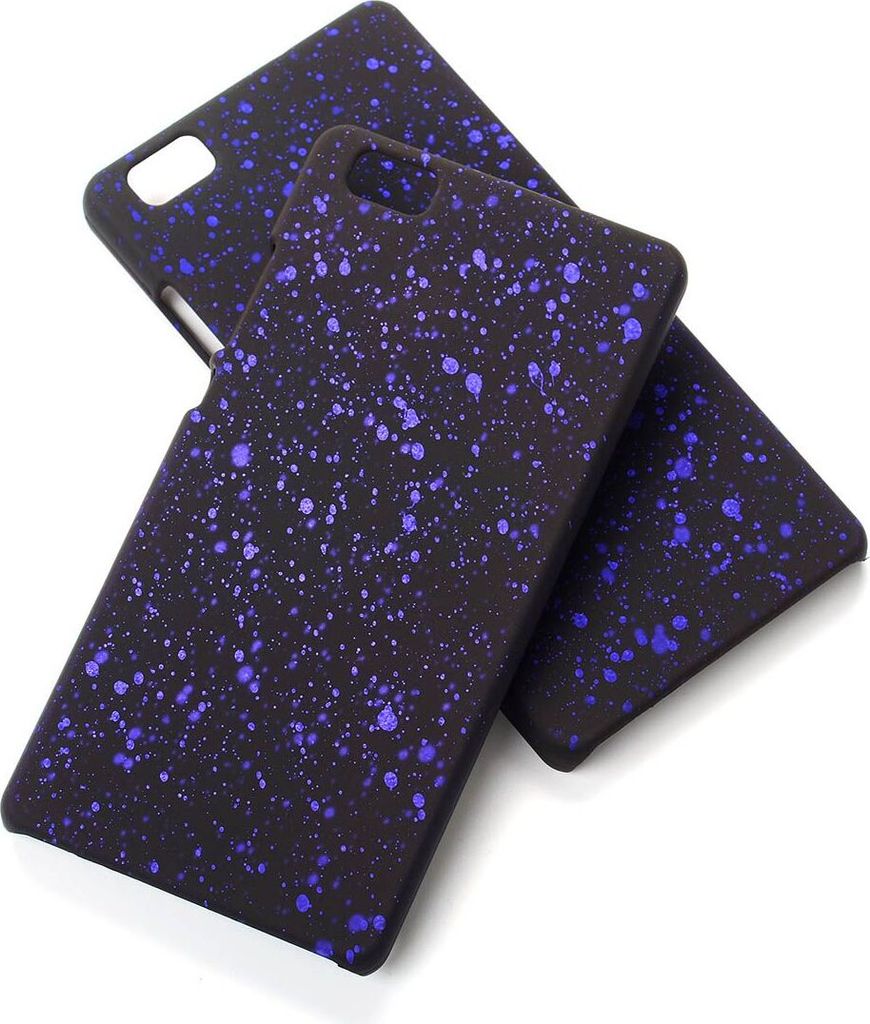 Handy Hülle Schutz Case Bumper Schale für Huawei P8 Lite 3D Sterne Lila