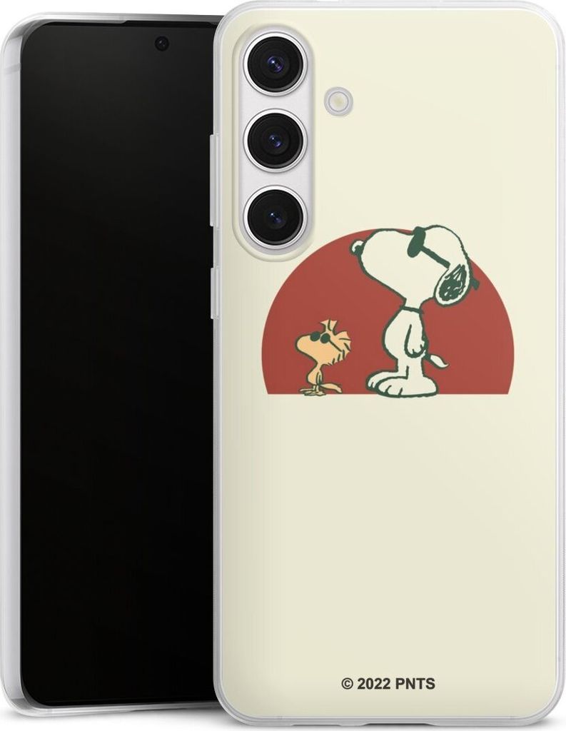 DeinDesign Slim Hülle für Samsung Galaxy S24+ Silikon Case Ultra Dünn Handyhülle Offizielles Lizenzprodukt Snoopy Kindheit