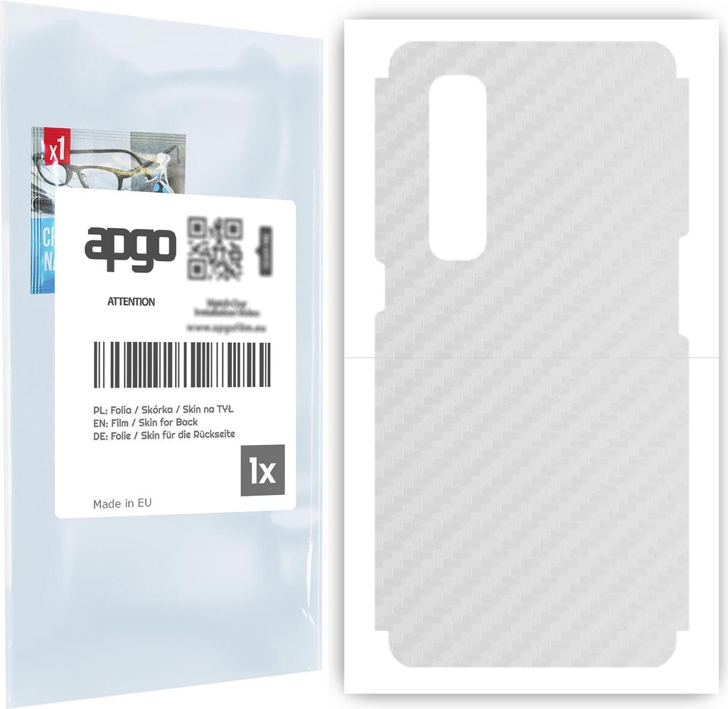 apgo Rückseite Schutzfolie für Oppo Find X2 Pro - Hinten Schutzfolie Carbon Transparent (durchsichtig), Rückseite Folie schützt vor Kratzern u...