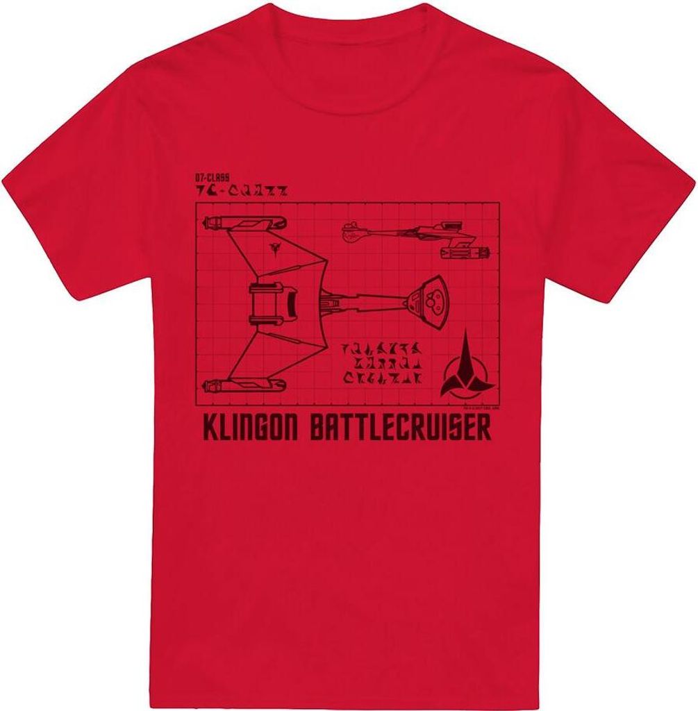 Star Trek - "D7" T-Shirt für Herren TV13616 (L) (Rot)