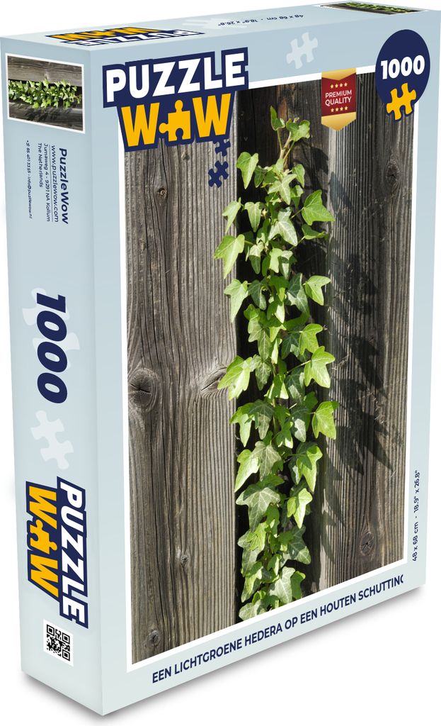 MuchoWow Puzzle 1000 Teile Eine hellgrüne Hedera auf einem Holzzaun - Spielzeug - Alt und Jung - Spiele - Puzzeln