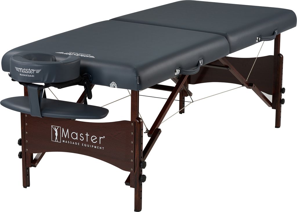 Master Massage 71cm NewPort Mobile Massageliege Beauty Bett Paket mit Klappbarem Holzgestell-Königsblau