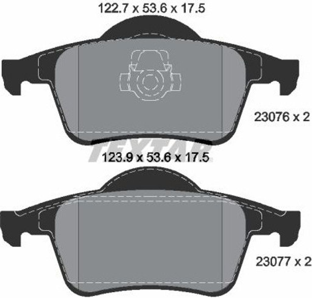 Textar Bremsbeläge hinten für Volvo S60 S80 V70 XC70 2,0-3,0+D ohne Sensor Teves