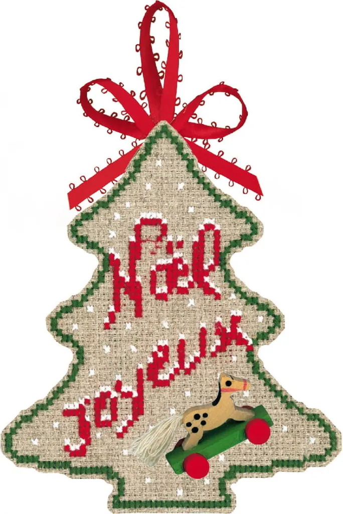Kit point de croix compté Le Bonheur des Dames Déco Noël I 9x10,5cm