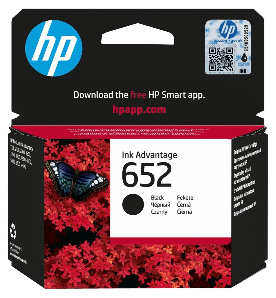 HP 652      Schwarz             Tintenpatrone Image du produit 