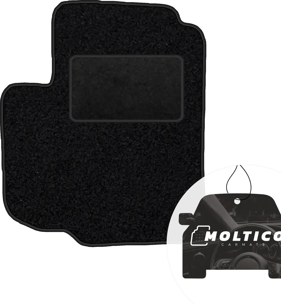 Tappetino Auto moto-MOLTICO in Velours Nero: Eleganza per Suzuki e Fiat