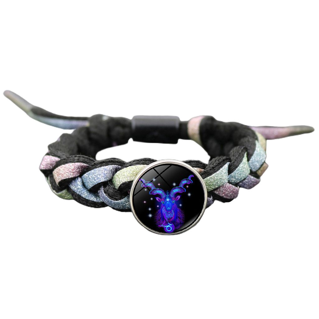 Modisches Armband, glänzendes künstlerisches geflochtenes Sternbild-Paar-Armband für Geschenke-Steinbock