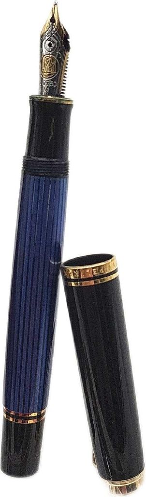 Pelikan Füllhalter Souverän 800 – Kolbenfüller In Schwarz-Blau, M-Feder, Im Geschenketui