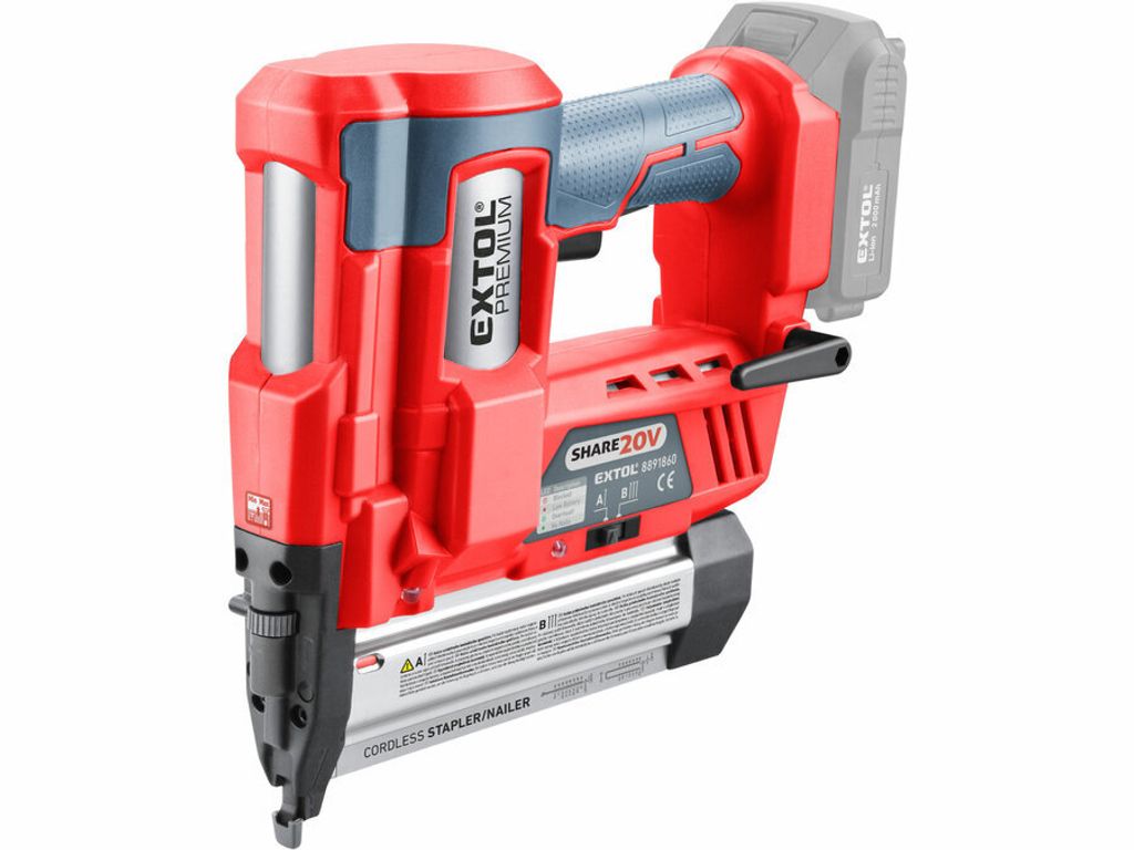 Akku-Nagler/Tacker Extol Premium 8891861 SHARE20V, 20V Li-Ion, ohne Akku und Ladegerät