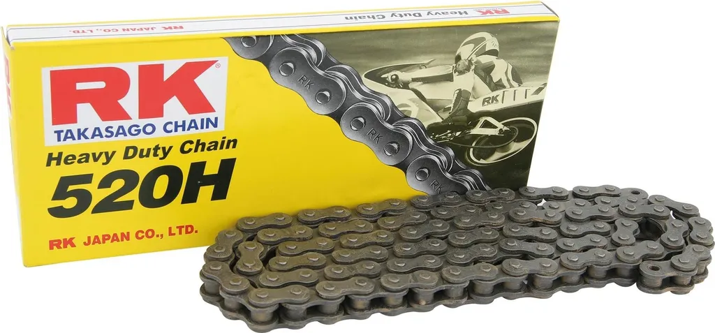 Chaîne de Transmission Moto RK 520H Vert 100 Maillons pour Motocross