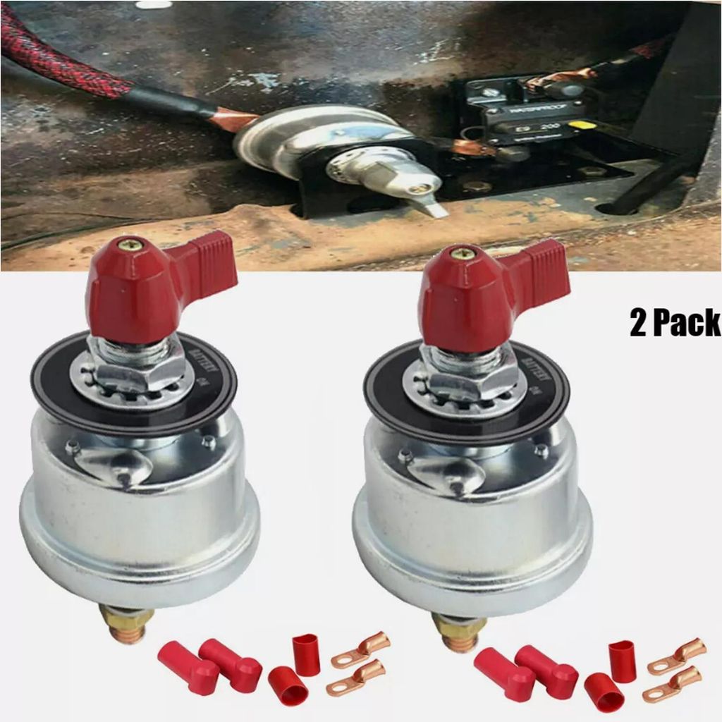 2x Hochleistungs-Hauptbatterietrennschalter, 2-polig, SPST-Abschaltung, 12 V