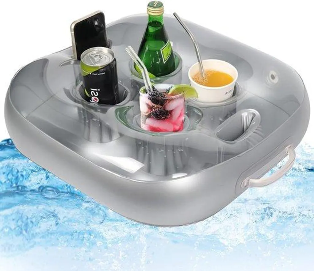 Porte-gobelets gonflable blanc ultra stable en PVC résistant pour la mer