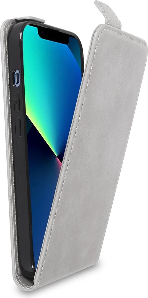 Cadorabo Hülle für Apple iPhone 13 PRO Schutzhülle in Grau Flip Handyhülle Case Cover Etui Kunstleder