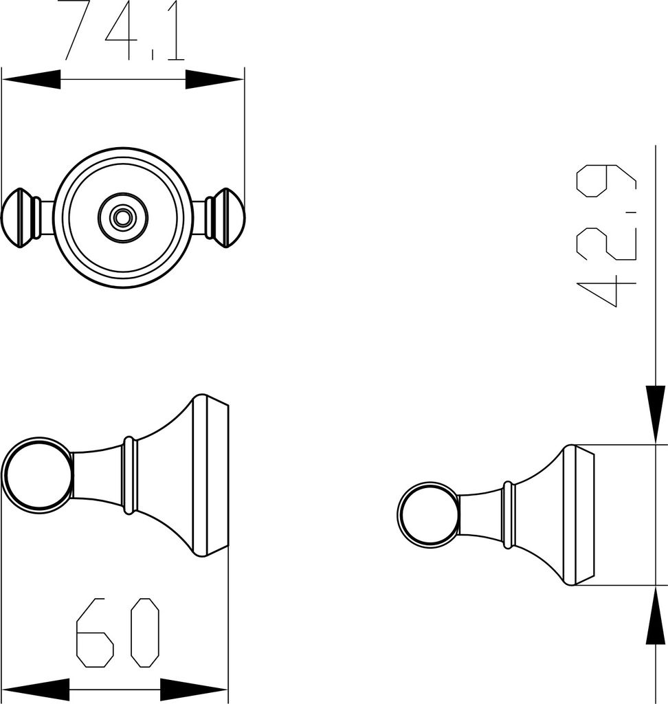 PaulGurkes Handtuchhaken Nostalgie Retro Handtuchhalter