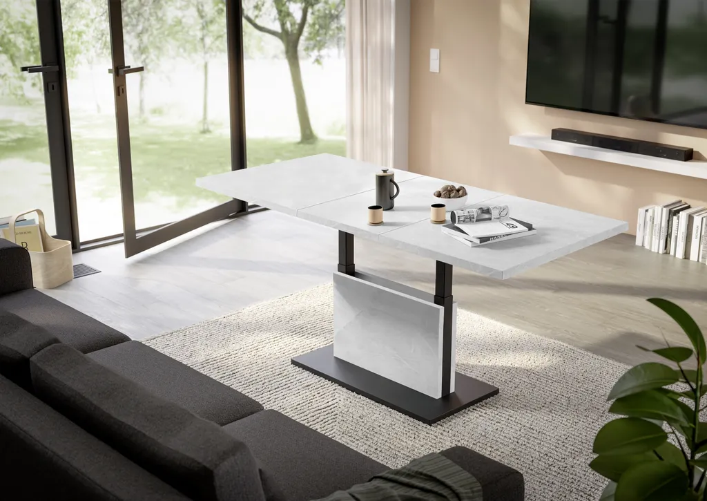 Table de salon transformable en table de repas Lift 120/160x60 cm