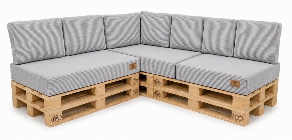 Kussens van palletmateriaal, 10-delig, 120x80 cm, cordura | Productafbeelding 